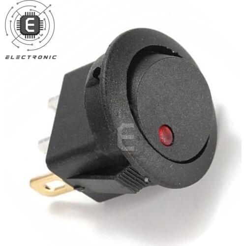 12V/125V/250V Upper Circle And Lower Circle Cats Eye Switch 3PIN Car Polka Dot LED Light Rocker Toggle Switch