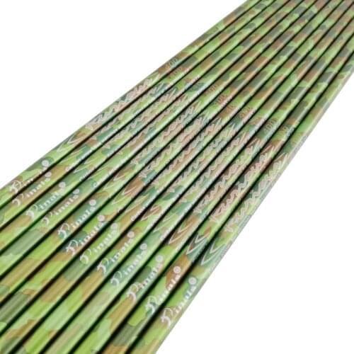 Pinals Green CAMO Spine 400 Archery Carbon Arrows 30 Inch Shafts Compound Recurve Bow Longbow Hunting Shooting