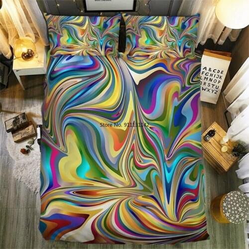 Modern Colour Striped Bedding Luxury Double Single Queen King Double Full Down Quilt Cover Adult Home Textiles 2/3pcs