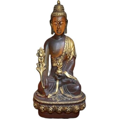 Early collection of glass gilt Medicine Buddha ornaments, decorations, office, home collections