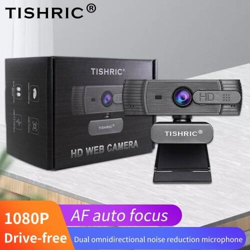 TISHRIC Webcam 1080p Camara Web Camera With Microphone Webcam Full HD 1080p Web Cam Web Camera For Computer Webcam Autofocus