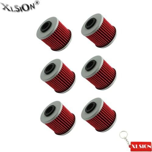 XLSION Aftermarket 6Pcs Transmission Oil Filter For Honda 15412-MGS-D21 SXS1000 Pioneer 1000 M3 M5P 2nd Filter 2016-2017