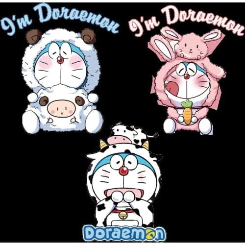 1PCS Cartoon characters Cow rabbit Patches A cat without ears Heat Transfer For Clothes Iron On DIY T-Shirt Washable Stickers