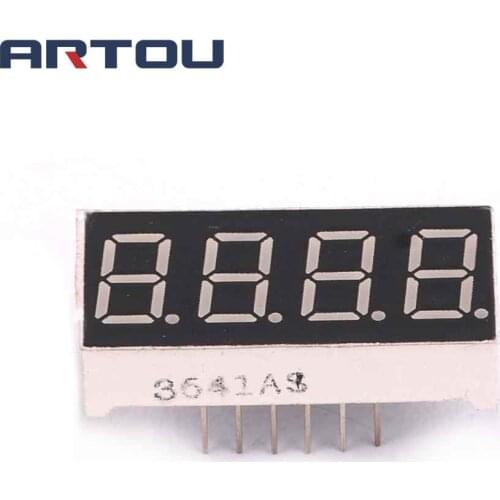 10PCS 4Bit Digital Tube 7 segment 0.36" Yellow-green LED Display Common Cathode
