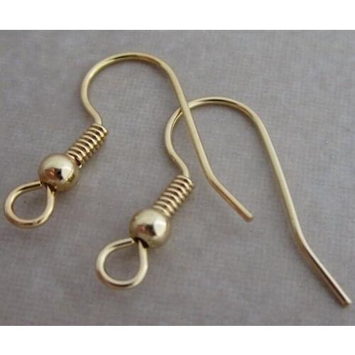 100pcs/lot Hook Ear Wire 316L stainless steel Earring Hook Ear Hook Clasp With Bead Charms Jewelry Findings For DIY Accessories