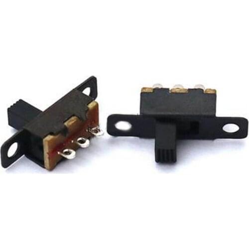 100pcs SS-12F15 1P2T mini slide switch toggle switch black on-off switch for power supplies