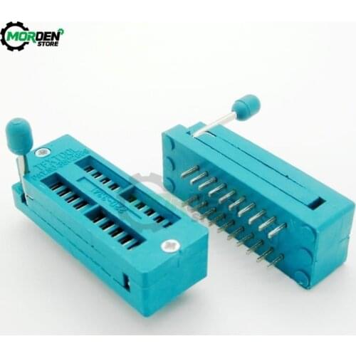2Pcs IC Lock Seat Test Zif Socket 16Pin 20Pin 28Pin 32Pin 40Pin 32PIN-3M 40PIN-3M Test Seat Wide Narrow 16P/20P/28P/32P/40P