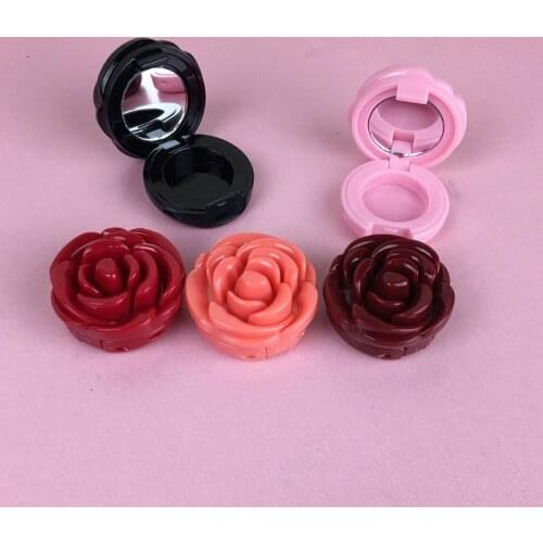 20pcs Rose-shaped makeup empty box DIY eye shadow nose shadow lipstick case Suitable for 20mm inner diameter Aluminum pan