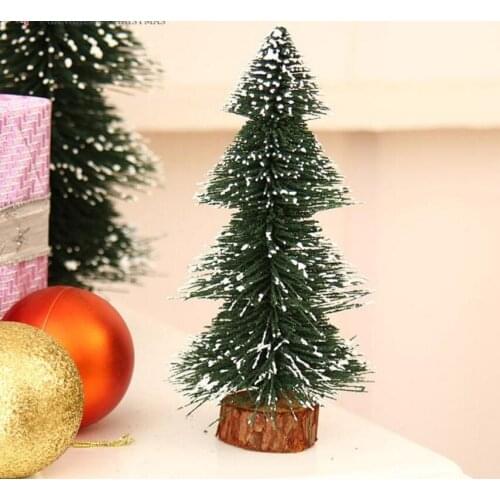 5pcs 15cm Pine Christmas Tree with White Snow For Christmas Party Holiday Tree Venue Flowers Decoration