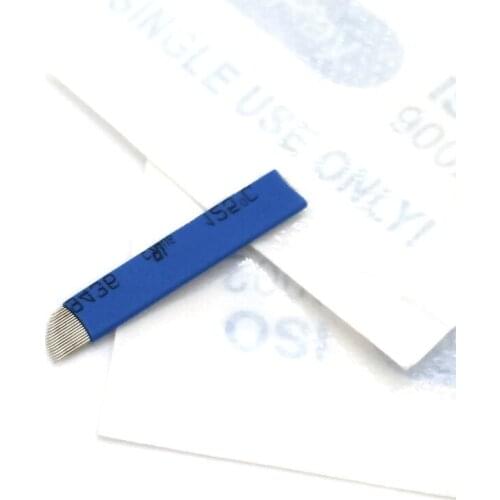 100 Pcs 16 Needles Microblading Permanent Makeup Eyebrow Tattoo Manual Blade 3D Eyebrow Tattoo Microblading