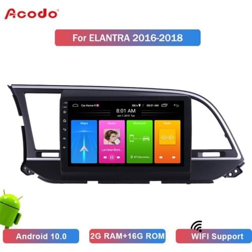 ACODO 2G RAM+16G ROM Android 10.0 Car Radio Multimedia Player For Hyundai ELANTRA 2016-2018 Navigation GPS 2 din