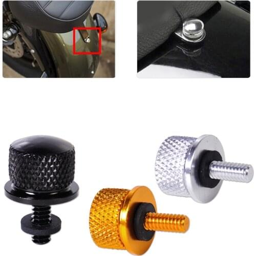 DWCX New 6mm Motorbike 1/4'' Knurled Seat Screw Bolt Rear Quick Mount Bolt for Motorcycle Harley Davidson Sportster Dyna Softail