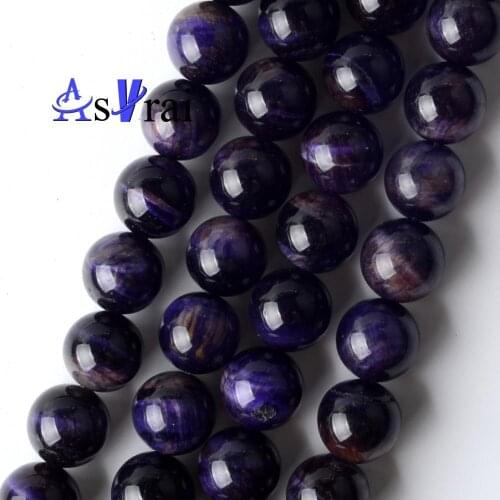 Natural Stone Beads 6 8 10 mm Purple Tiger Eye Stone Round Loose Spacer Beads For Jewelry Making DIY Bracelet Necklace Charm 15"