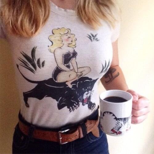 Colored Queen of the Jungle cute T-Shirt funny 100% Cotton graphic street style women street style grunge casual tshirt top tee