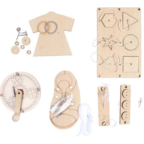Wood Baby Busy Board Diy Accessories Material Slide Busyboard Early Childhood Education Wooden Toys Scrapbook Puzzle Supplies