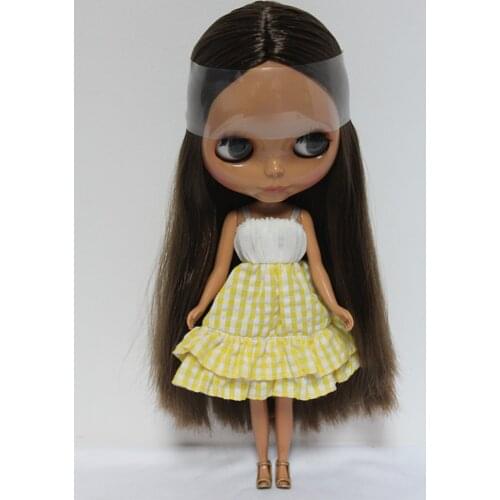 Free Shipping big discount RBL-134DIY Nude Blyth doll birthday gift for girl 4colour big eyes dolls with beautiful Hair cute toy