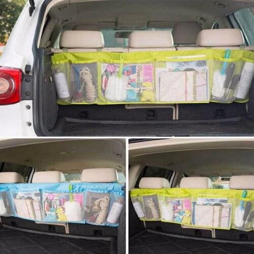 Multipurpose and Foldable Five Pocket Car Trunk Interior Removable Travel Bag Mesh