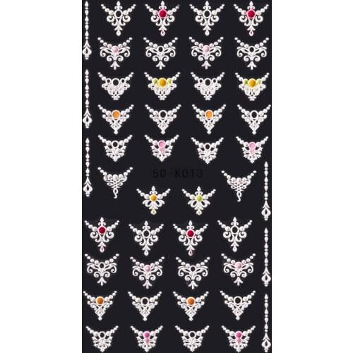 5D Nail Art Decorations Crystal Jewelry Nail Sticker Anaglyph Effect Nailart Stickers Adhesive Decals Manicure Accessories