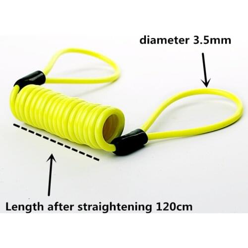 NEW 1.2m Spring Cable Motorcycle Alarm Disc Lock Security Anti-Thief Motorbike Wheel Disc Brake Bag Reminder Motor Accessories