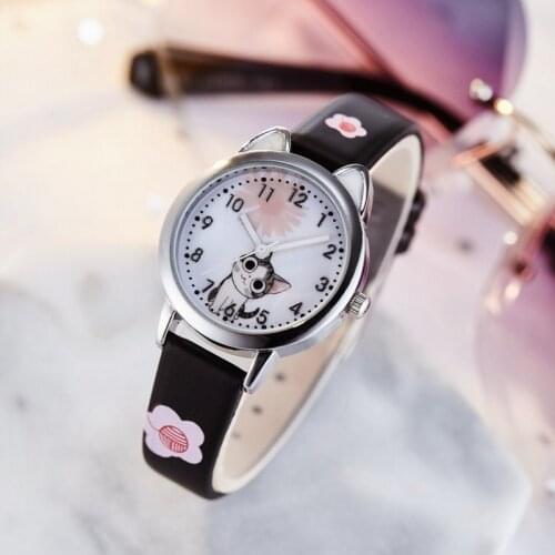 New Arrival Cute Cat Children Fashion Kids Watch Quart Jelly Clock Boys Girls Students Relogio Kol Saati Feminino
