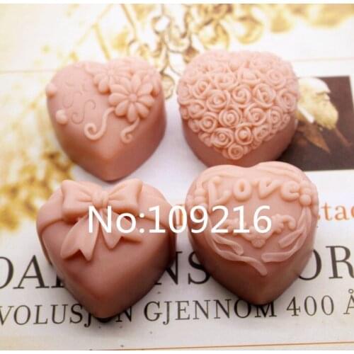 New Product!!1pcs Love Flowers (zx223) Food Grade Silicone Handmade Soap Mold Crafts DIY Mould