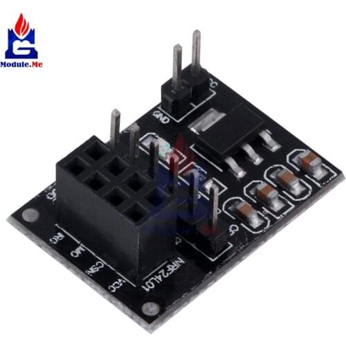 5PCS Socket Adapter Plate Board For 8Pin NRF24L01 Wireless Module Transceiver Module 51 AMS1117