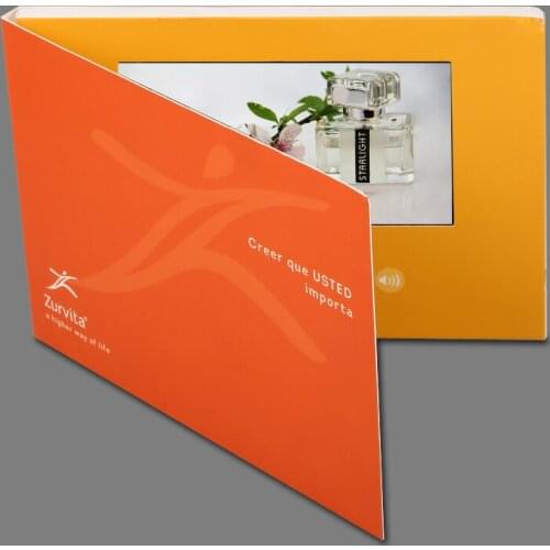 Custom made 5inch Screen Brochure Universal Video Greeting Cards Fashion Design Video brochure