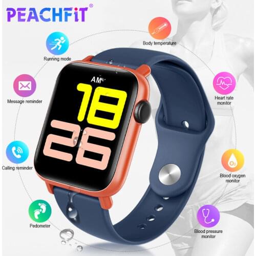QS19 Smart Watch Body Thermometer Heart Rate Monitor Sport Fitness Tracker IP67 Waterproof Men Women Smartwatch for IOS Android