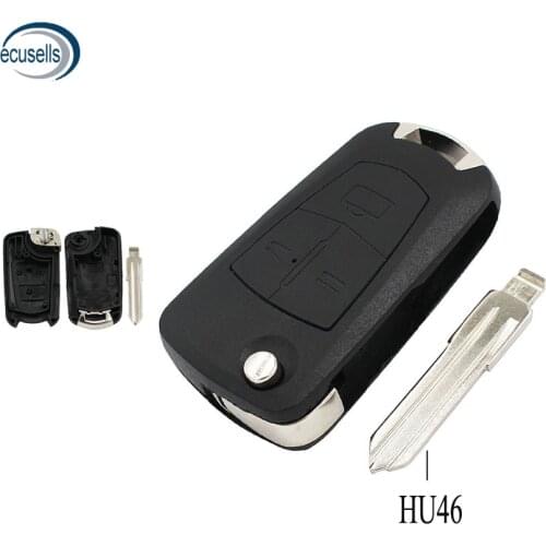 SALE ! 3 Button Flip Folding Key Shell Case Fob for Vauxhall Opel Astra H Corsa D Vectra C Zafira Signum Tigra HU46 Left Blade