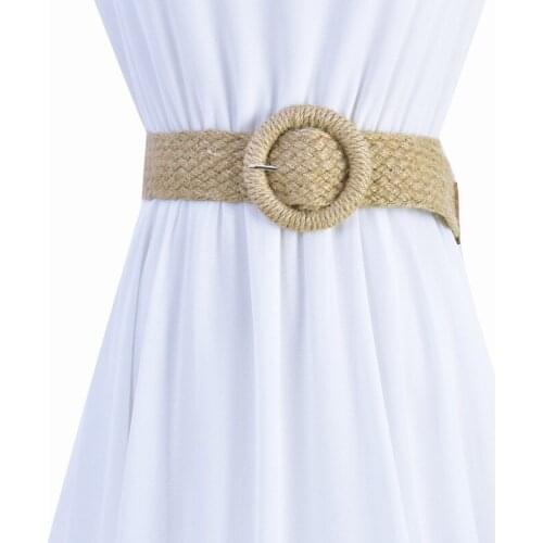 Belts for Women Womens Wide Belt Girdle Luxury Flax Pin Buckle Punk Goth Style Belt Female Trend Corset Decoration with Skirt