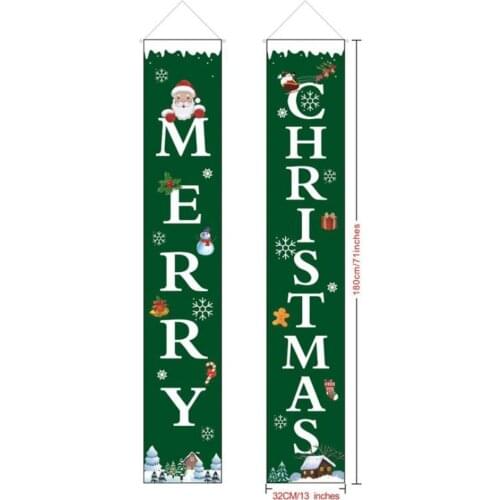 Christmas Front Door Decor Couplet For New Year Celebration Xmas Hanging For Door Porch Decor Indoor Outdoor Couplet Decor