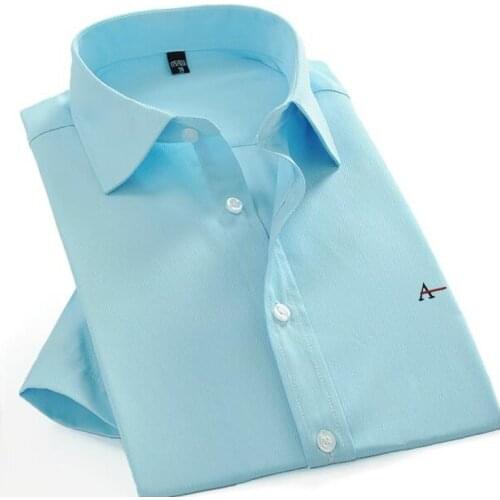 2021 Reserva Aramy mens striped short sleeve dress shirt square regular fit anti-wrinkle pocket male social Shirt