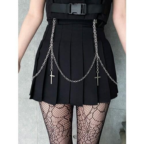 Ruibbit Hot Girl Spring Summer Harajuku Women Skirts Cute Black Pleated Skirt Punk Style High Waist Female Mini Short Skirt JK