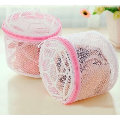 Clothes Laundry Cleaning Mesh Bags Bra Washer Stocking Protection Cover Zip Pocket Underwear Pouch Basket Washing Machine Storag