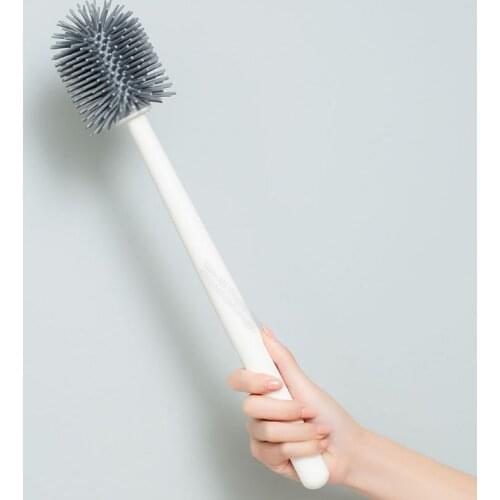 Youpin YJ Vertical Storage Toilet Brush Soft Glue Bristles Toilet Brush and Bracket Set Bathroom Toilet Cleaning Tool