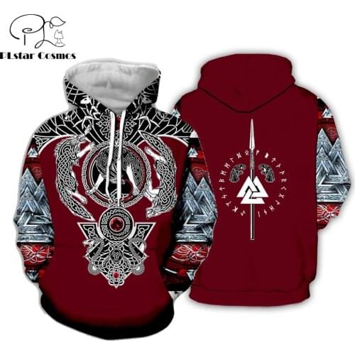 PLstar Cosmos 2019 New fashion Harajuku hoodies Viking Tattoo 3D All Over Printed For Men&Women Hoodie/Sweatshirt WS-558
