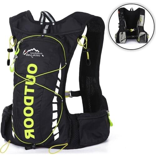 KoKossi Bicycle Camping Ultralight Bag Breathable Men Women Backpack 8L Outdoor Sports Cycling Travel Knapsack 1.5L Water Bag