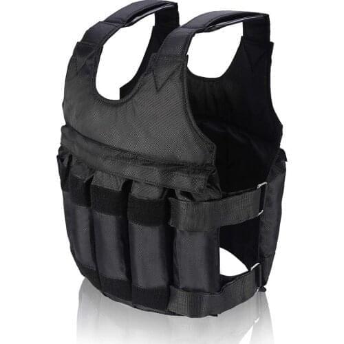 50kg Loading Weighted Vest Adjustable Exercise Training Fitness Jacket Gym Workout Boxing Vest Fitness Waistcoat