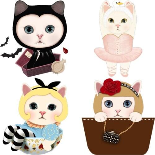 Three Ratels CM28 Funny cat cartoon stickers For Vehicle Fuel Tank Cover Car Decor Sticker Kid Toy Decal home decoration