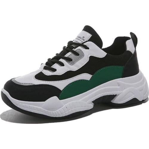 Women Chunky Sneakers Platform 6.5cm Thick Sole Ladies Casual Vulcanize Shoes Web Celebrity Dad female fashion Sneakers Designer