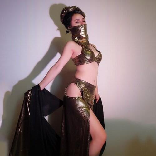 Nightclub Female Singer Sexy Clothing Modern Jazz Hip Hop Pole Dance Clothes Festival Clothing Race Outfits Bikini Suit DWY6041