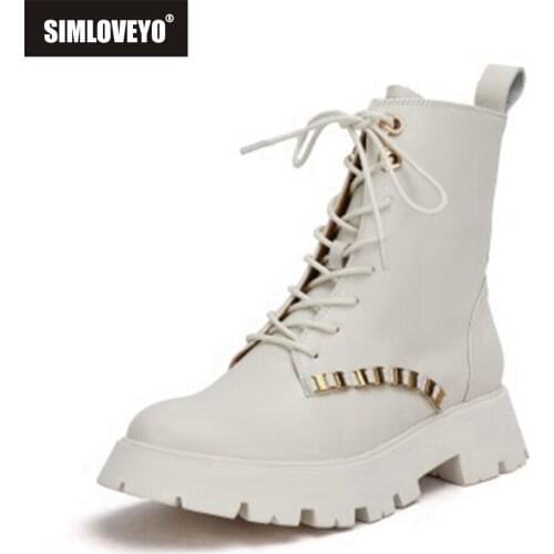 Winter Women Ankle Boots Black Leather 2021 Fashion Autumn Warm Fur Motorcycle Non-slip Waterproof Female Platform Boots Shoes