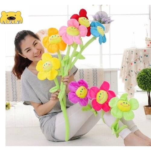 1Pcs Artificial Flower Decor Plants Christmas Floral Bouquet for Wedding Party Home Decorations Cartoon Sun Flowers Plush Toys