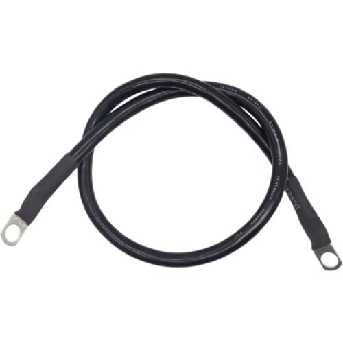 2 Foot 4 AWG Battery Cable Wire with 3/8 inch Ring Terminals Universal for Car Marine Boat ATV Lawn Mower
