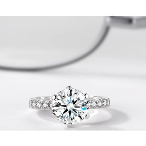 2021 Jewlery Organiser S925 Sterling Silver Diamond Rings for Women Wedding Bands Rings Couples Fashion Silver Jewelry Luxury