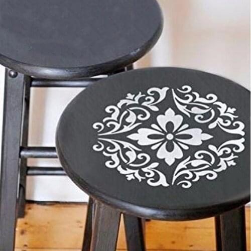 6PCS DIY Painting Vintage Flower Pattern Stencils Template for Tile Wall Floor Furniture Painting Decorative 30X30cm