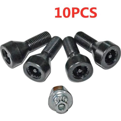 AP03 10PCS M12 X 1.5 NEW 36136786419 LOCKING SECURITY WHEEL BOLTS NUTS SET FOR BMW E46 E87 E90 E60