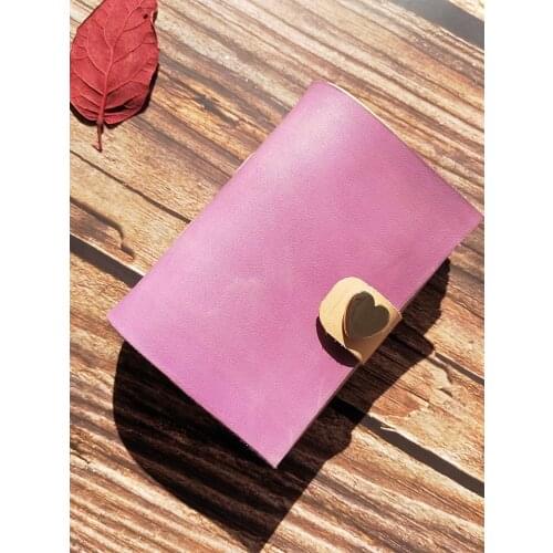Pure Handmade A7 Size Vegetable Tanning Cowhide Leather Notebook For Lady, Lady Hand Book