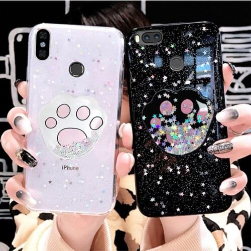 Quicksand Stars Footprint Case For Xiaomi Mi A2 A3 Lite A1 Mi 5X 6X Case on For Xiaomi Mi Max 2 Note 3 Mix 3 Cover