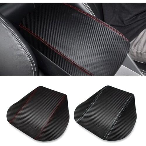 For Honda Civic 9th Gen 2012 2013 - 2015 Carbon Texture Microfiber Leather Car Interior Center Armrest Box Cover Sticker Trim